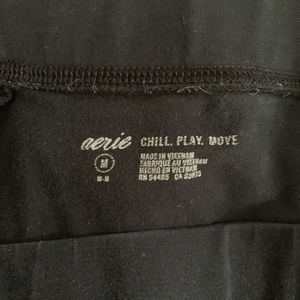 AERIE BLACK COTTON LEGGINGS